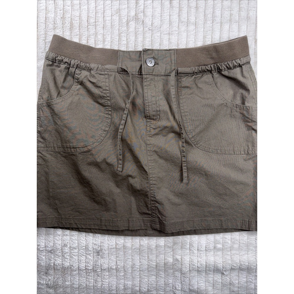 The North Face Mini Skirt Women's Large Brown A-Line‎ Drawstring Hiking Outdoor